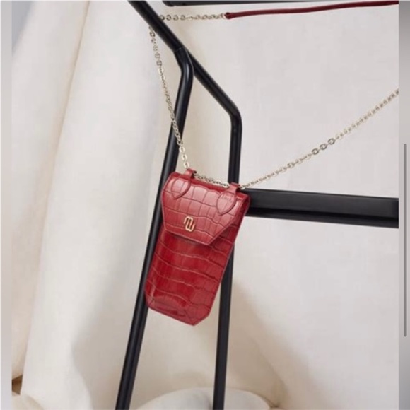 MAJE Leather Phone Case Crossbody Bag - Picture 4 of 7